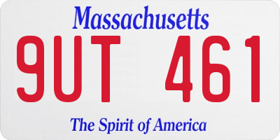 MA license plate 9UT461