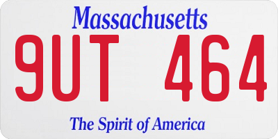 MA license plate 9UT464