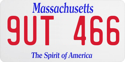 MA license plate 9UT466