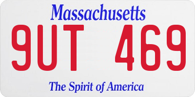 MA license plate 9UT469