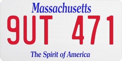 MA license plate 9UT471