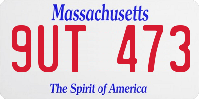 MA license plate 9UT473