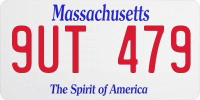 MA license plate 9UT479