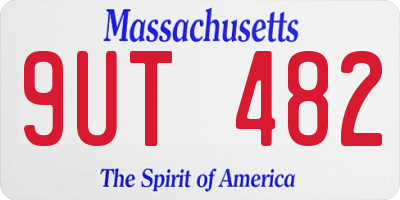 MA license plate 9UT482