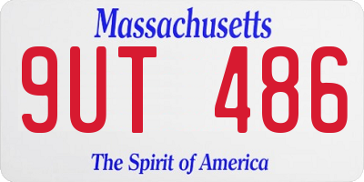 MA license plate 9UT486