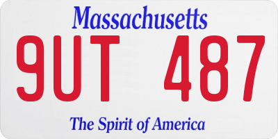 MA license plate 9UT487