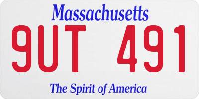 MA license plate 9UT491