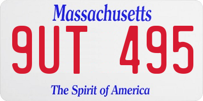 MA license plate 9UT495