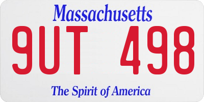 MA license plate 9UT498