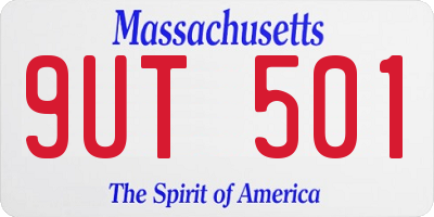 MA license plate 9UT501