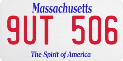 MA license plate 9UT506