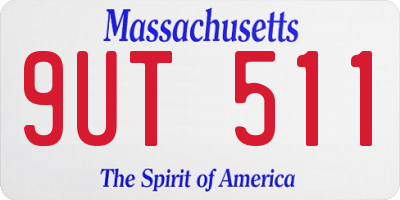 MA license plate 9UT511