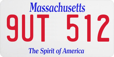 MA license plate 9UT512