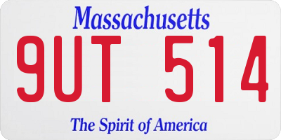 MA license plate 9UT514