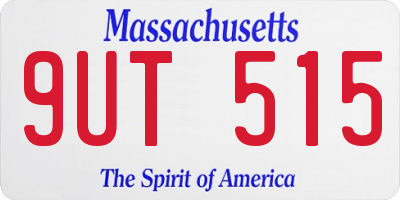 MA license plate 9UT515