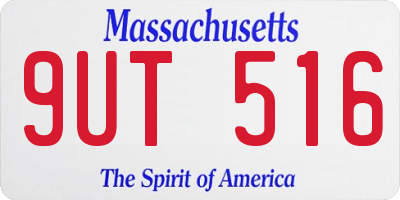 MA license plate 9UT516