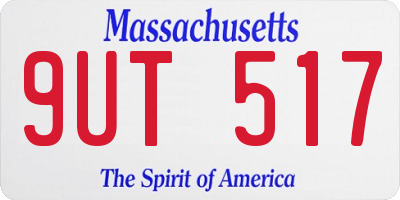 MA license plate 9UT517