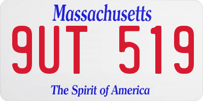 MA license plate 9UT519
