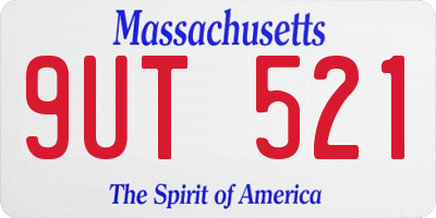 MA license plate 9UT521