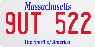 MA license plate 9UT522