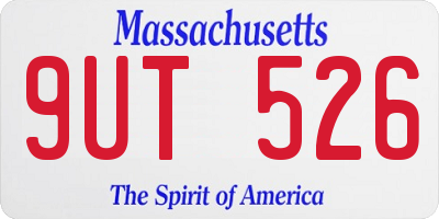 MA license plate 9UT526