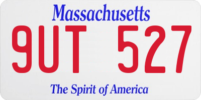 MA license plate 9UT527