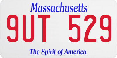 MA license plate 9UT529