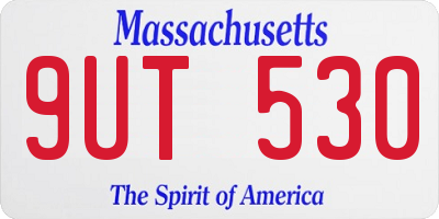 MA license plate 9UT530