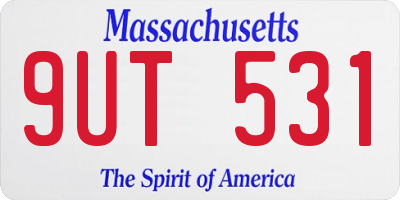 MA license plate 9UT531