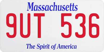 MA license plate 9UT536