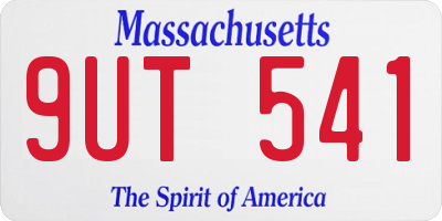 MA license plate 9UT541