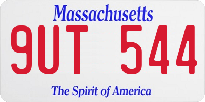 MA license plate 9UT544