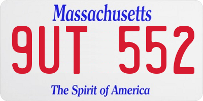 MA license plate 9UT552