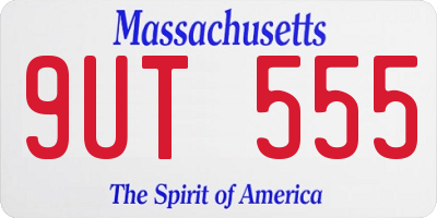 MA license plate 9UT555