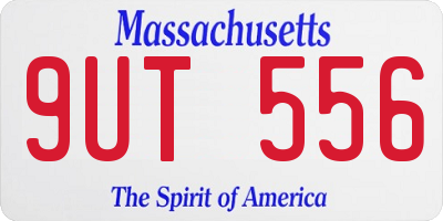 MA license plate 9UT556