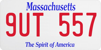 MA license plate 9UT557