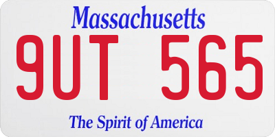 MA license plate 9UT565