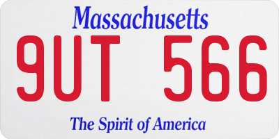 MA license plate 9UT566