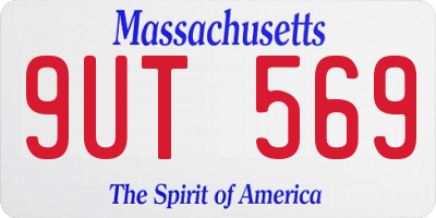 MA license plate 9UT569