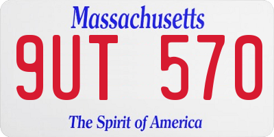 MA license plate 9UT570