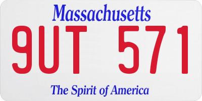 MA license plate 9UT571