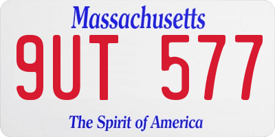 MA license plate 9UT577