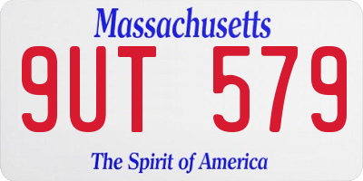 MA license plate 9UT579