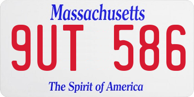 MA license plate 9UT586