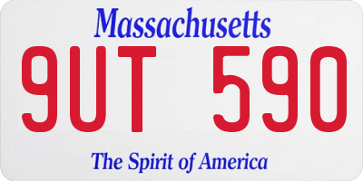 MA license plate 9UT590
