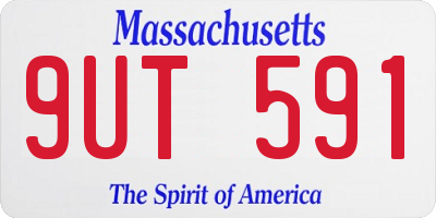 MA license plate 9UT591