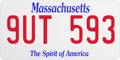MA license plate 9UT593