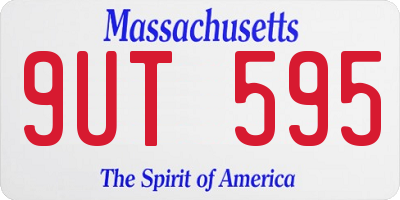MA license plate 9UT595