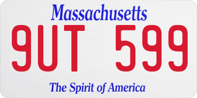MA license plate 9UT599