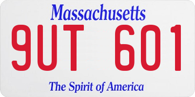 MA license plate 9UT601